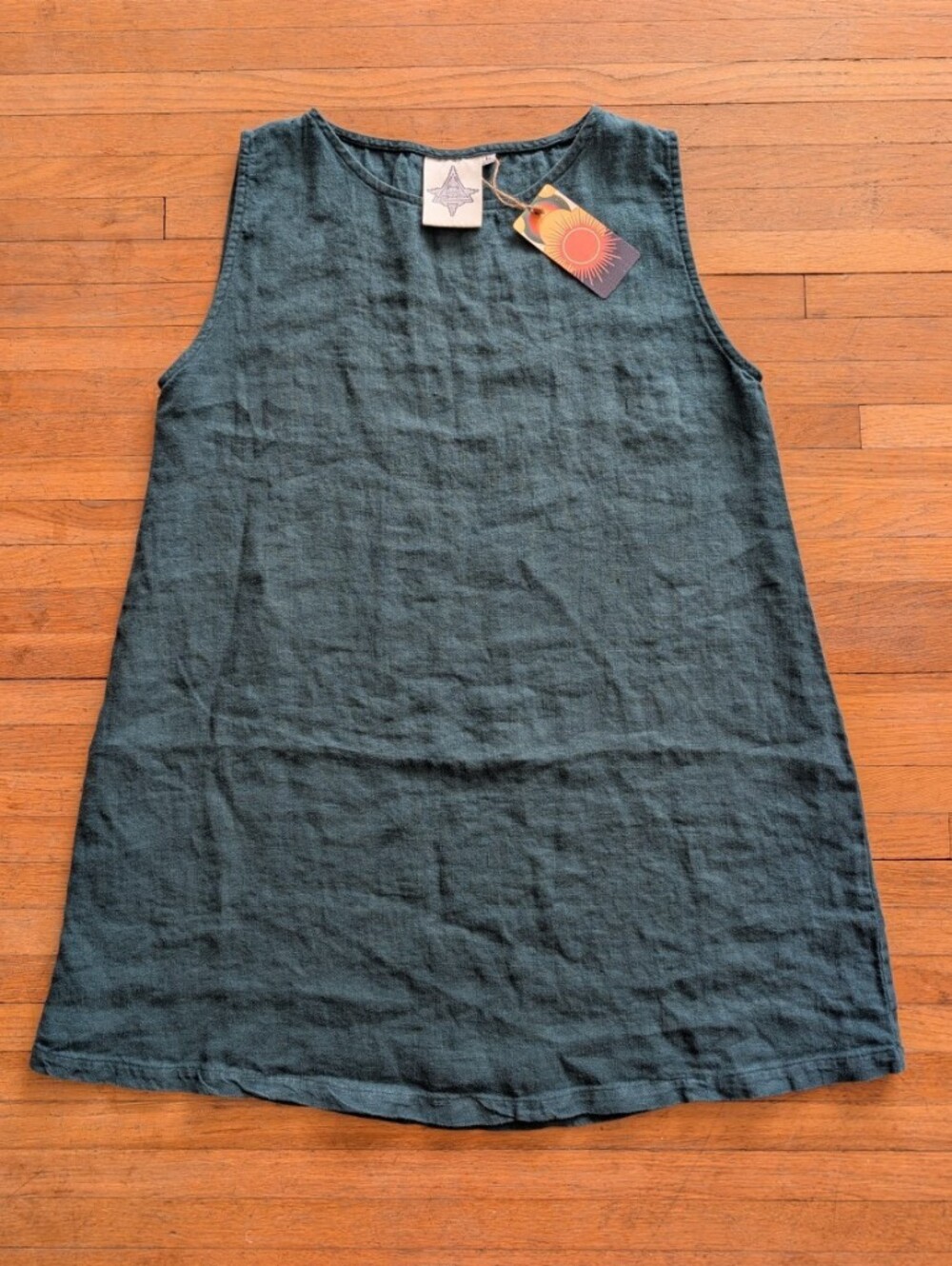 NWT Jungmaven Baez 100% Hemp Dress in Deep Teal